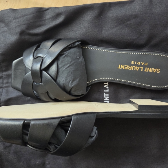 NWT Saint Laurent Tribute Leather Mule Sandals (36) - Picture 7 of 10
